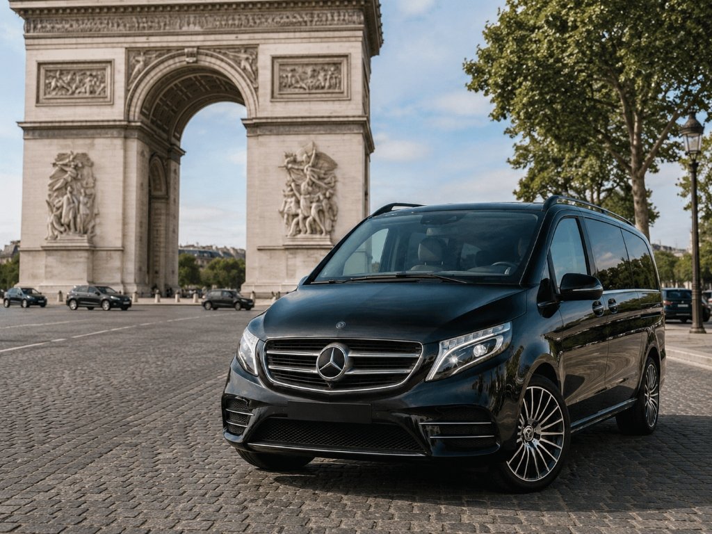 VAN Executiva VIP Mercedes-Benz Classe V em Arco do Triunfo, Paris